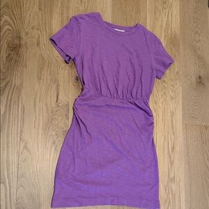 LOFT Purple Short Sleeve Mini Dress